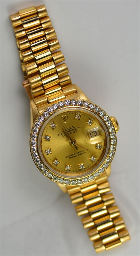 18k rolex bezel ring